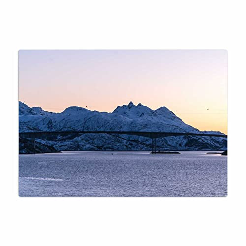 Vero Home 18628 Glas-Schneidebrett | Motiv Natur Norwegen | rutschfest, kratzfest und lebensmittelecht | Maße: 39 x 29 cm