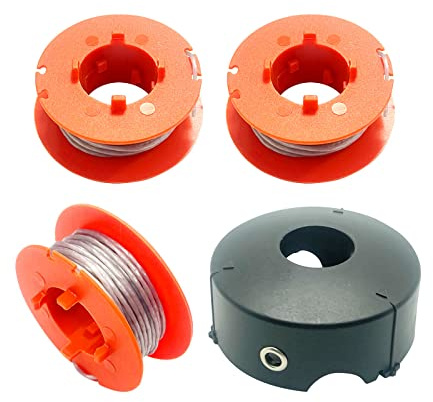 YWNYT F016800175 Rasentrimmerspule Ersatz für Bosch Art 23 26 30 Combitrim Easytrim Rasentrimmer, Pro-Tap Automatische Spulenschnur, 1,6mm x 8M mit F016L71088 Kappe