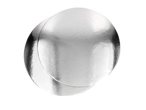 Pati-Versand Rund tårtunderlägg silver, 25 cm, 6 stycken