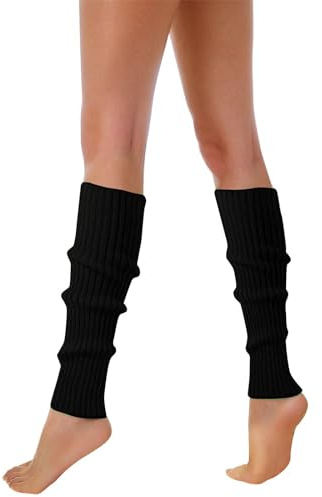 Beinwärmer für Erwachsene, Unifarben, Einheitsgröße, Stulpen, Socken, Overknees, 80er Jahre, Kostüm, Karneval, Mottoparty