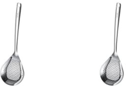 2 set di schiumarole in acciaio inox 304, resistenti, per friggere e formare, grandi