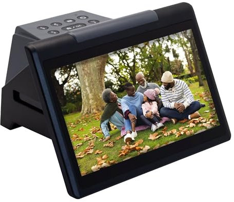 Kenro Digital Film Scanner, Slide Scanner with XL 7 LCD Screen 22MP High-Resolution Convert Colour & B&W Negatives, 35mm, 110, 126, 135, Slides to JPEG with HDMI/USB Output - KNSC303