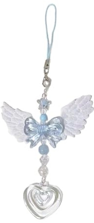 Zaagot Cute Blue Angel Pendant Chain Accessory Customized Hangings Pendant Decoration for Mobile Phone Key Phone Lanyard Chain Acrylic
