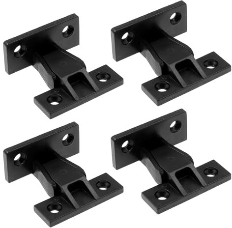 4 Pairs Keku Drop On,Hook Push in Plinth Fasteners Fittings Press Fit Kitchen Panel Clips Quick Fitting Furniture Panel Board Connector Mount Fastener for Cupboard Cabinets Wardrobe Bath Bed Table