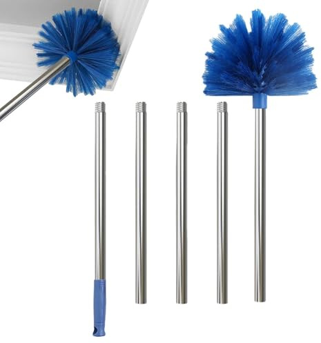 ETUCYNG 4 Pièces Plumeau Telescopique Microfibre,Plumeau Poussiere Telescopique,Lavable en Microfibre avec 2m Tige Télescopique Nettoie Les sans Effort Enlève Poussière Et Les Toiles D'araignées