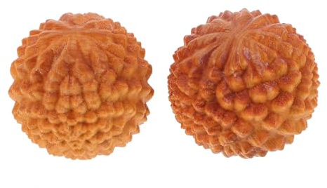 NOLITOY Massageball Muskel Stacheliges Massagegewebe Physioball Massagegeräte Hand Akupressur Trainingsgerät Handgelenk Schaumstoff Roller Nacken und Schulter Massage Stachelball Gelb Holz 2 Stück