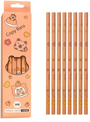 FloralGrace 36 Piezas de lápiz carpincho para niños, lápiz de Grafito cilíndrico, lápices aromáticos, lápices de Madera para Fiesta Infantil y recompensas Escolares