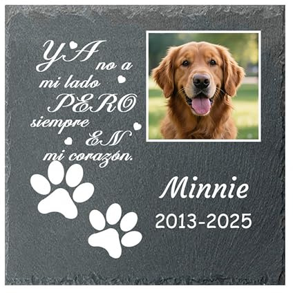 Umitive Personalisiertes Windspiel mit Foto & Gravur, Erinnerungsgeschenk für verstorbenen Hund, Individuelles Haustier-Gedenkgeschenk, Mitgefühl-Geschenk zum Abschied (Style B)