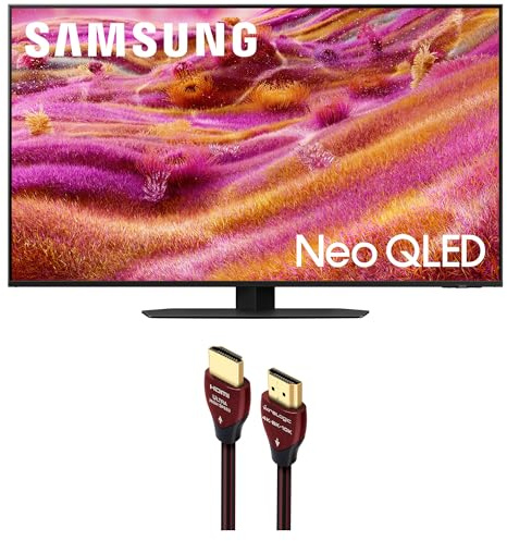 Samsung QN50QN90FAFXZA 50 Inch Neo QLED 4K QN90F Vision AI Smart TV with a WireLogic Ruby 8ft Ultra High Speed 4K-8K-10K HDMI Cable (2025)