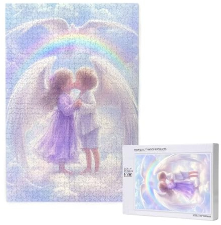 Puzzle 5000 Teile Engel Puzzles für Erwachsene Paar HD Puzzel Anspruchsvolles und Lustig Kreatives Unterhaltungsspiel, DIY Holzpuzzle für Erwachsene Als Feiertage Deko Geschenk fur Frauen M-1644