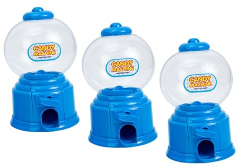 STOBAZA 3pcs Mini Candy Dispenser Gumball Machine Plastic Candy Toy for Desktop Birthday Party Favors Sweet Machine