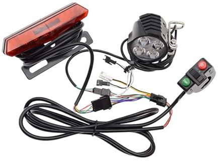 KAHDGSS Bicicletas Luces LED Juego De Bicicleta Eléctrica Fronterra Delantera Luz Trasera 24 V-48 V Lámpara Los Faros Los Faros Delanteros Accesorios Pieza Bicicleta Electrónica
