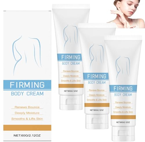 Crema Corpo Rassodante con Collagene e Acido Ialuronico, Lozione Stretching Della Pelle Per Braccia, Cosce E Cintura, Idratante Di Estratto Di Piante Per Le Donne, Ad Assorbimento Rapido (3Pcs)