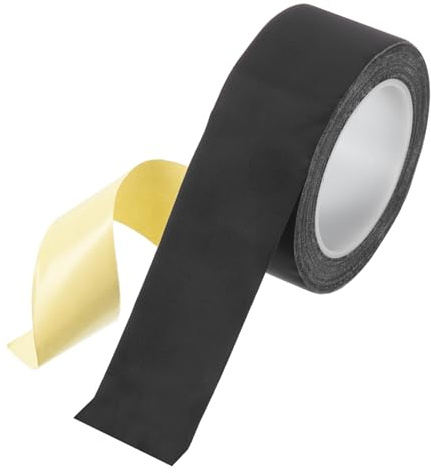 QUARKZMAN Cinta Adhesiva De Tela De Acetato Aislante 1.8 Pulgadas X 98 Pies Cinta De Tela Eléctrica Negra Resistente Al Calor Para Reparación De Computadoras Autos Guitarra Arneses De Cable