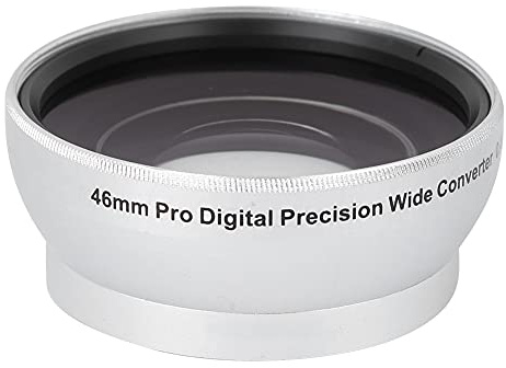 KIMISS Lente Gran Angular de Cámara Plateada de 46 Mm 0,45X Lente Adicional de Aumento para Entusiastas de la Fotografía