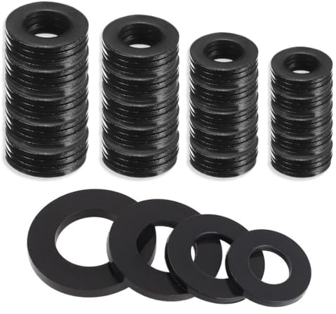 OPVYAEU 80 Arandelas Acero Inox M5 x 10 mm, M6 x 12 mm, M8 x 16 mm, M10 x 20 mm Arandelas Tornillos Accesorios para Bricolaje, Montaje y Proyectos de Construcción y Mecánica