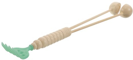 Martillo de Masaje de Madera para Espalda, Palo Manual Beige | Madera y Plástico, Uso en Casa o Viaje, Herramienta de Automasaje Multiuso