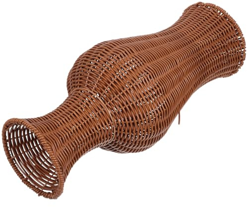 BIUDECO Jarrón Alto Suelo de Plástico Tejido Diseño Sencillo y Elegante para Decoración Artística y Uso como Soporte Fotográfico en Interiores