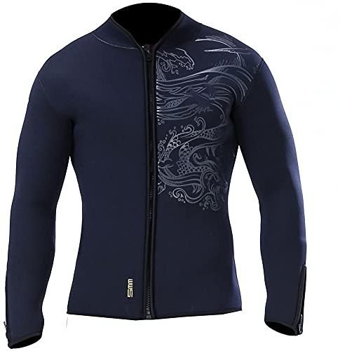 Chaqueta Torvex, Chaqueta de Neopreno para Buceo con Forro Polar, Manga Larga, Ideal para Buceo y Windsurf. (Metro)