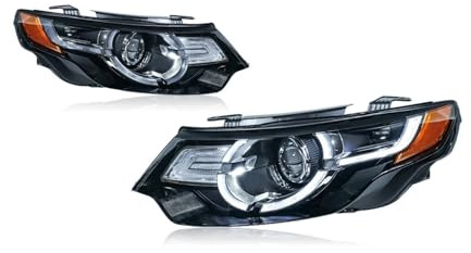 OIJJSNX Conjunto Faros Aelanteros Para Discovery Sport 2016-2018 Faro LED Proyector Lámpara De Cabeza Luz De Circulación Diurna Automotriz Faros Delanteros