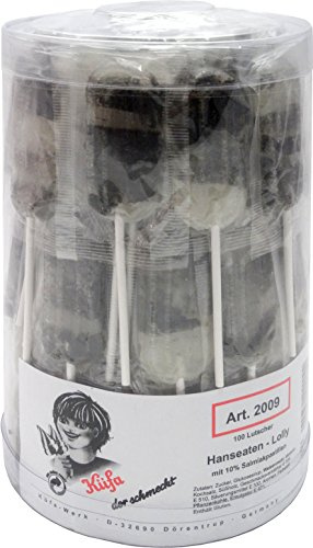 Küfa Hanseaten-Lolly (mit Salmiakpastillen), 1er Pack (1 x 100 Stück)
