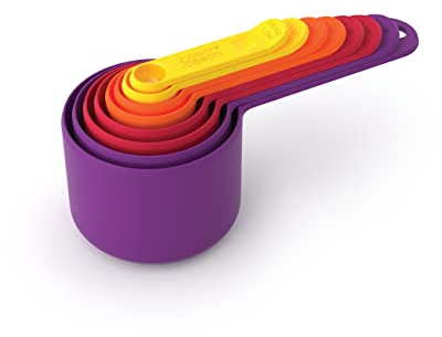 Joseph Joseph Nest - 8-teiliges Set aus platzsparenden Messbechern und Löffeln, Backwerkzeug, mehrfarbig