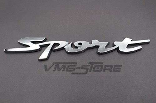 3D Sport Emblem Chrom ABS Kunststoff mit Schaumstoff-Kleberückseite Badge von VmG-Store