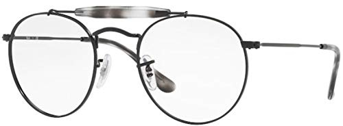 Ray-Ban RX3747V-2760-50 Rund Brillengestelle 50, Schwarz