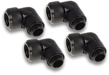 Alphacool 17607 Eiszapfen 13mm HardTube Anschraubtülle 90° drehbar G1/4 für Acryl/Messingrohre - 4pcs Set