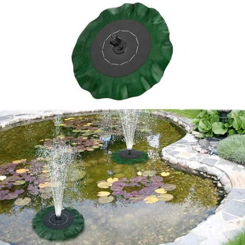 YUENFONG 1.4W Solar Brunnenpumpe Teichpumpe Springbrunnen Teich Solarpumpe für Garten, Vogel-Bad, Wasserspiel Dekoration (Lotus Form)