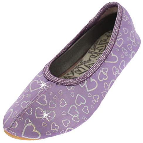 Beck Chaussons de luxe pour fille, Violet, 36 EU