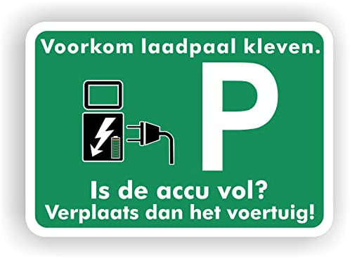 Parkplatz Elektroauto Ladestange Aufkleber (L)