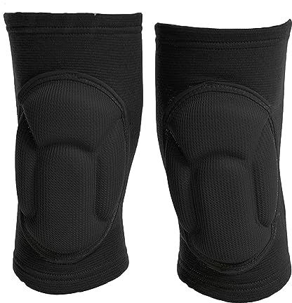 perfeclan 1 Paar Kniebandage, Knieschoner für Erwachsene, Kniebeugen, Patella-Unterstützung, stoßfeste Kniestütze, Hülse, Knieschutz für Laufen, Gewichtheben, Schwarz