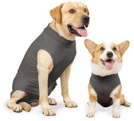 HEYWEAN Body Chien Post operatoire Femelle Combinaison sterilisation Body pour Chien Castration Male t Shirt Medical Déguisements pour Chiens alternatives aux Collerettes pour Chiens