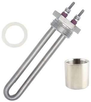 DN25 220V 500W Stainless Steel Electrical Heater Immersion Water Heating Element with 1BSP Thread (Color : Heater Thread, Size : 220V_500W)