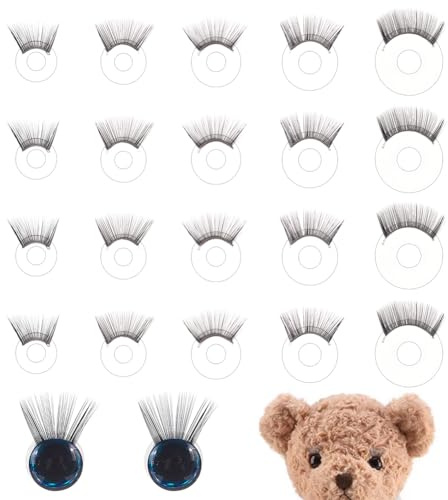 PH PandaHall 20 Stück sicherheitswimpern für häkeltiere 5 Größen Wimpern Augen Kunsthandwerk Wimpern Gefüllte Häkel Augenwimpern Für Die Herstellung von Amigurumi Puppen Teddybären Und Plüschtieren