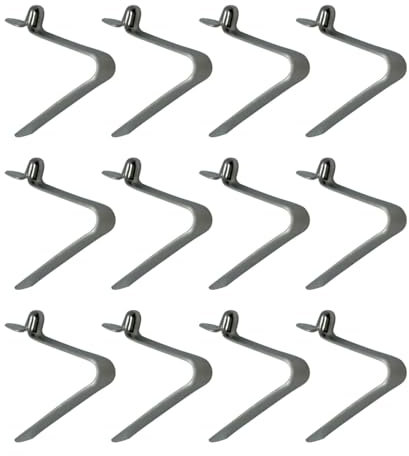 MiOYOOW 12 Stück Federknopf Clips, Rostfreie Zeltstangen Federklemmen, Edelstahl Kajak Paddel Feder Schnappklemmen für Kajak Paddel Camping Zeltstange