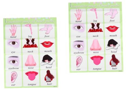 EXCEART 2St Flipchart pädagogische Wandposter Kindergarten-Alphabet-Plakat Kinderspielzeug Spielzeuge pädagogisches Spielzeug Baby-Lehrmittel Lerntafeln Puzzle Werkzeug Vorschule PP-Kleber