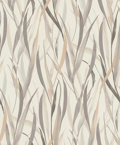 Rasch Tapete 330205 - Vliestapete mit Pflanzen und Gräsern in Beige, Braun aus der Kollektion Paraiso - 10,05m x 0,53 m (LxB)