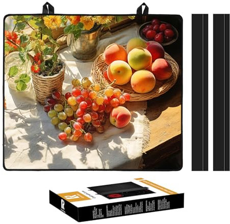 KitchenRaku Hob Cover 61x53cm, Electric Hob Covers, Ceramic Hob Covers, Induction Hob Covers, Glass Hob Covers, Hob Covers for Electric Cookers to Protect from Scratches (Pattern 38)