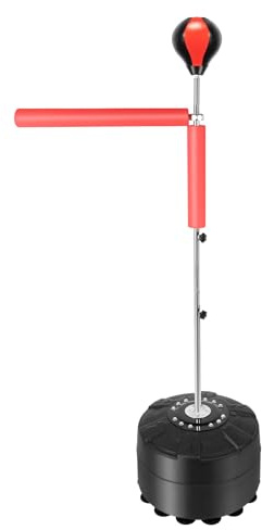 Boxsack für Erwachsene 360° reflektierende Drehstange mit Ständer Stehender Sandsack Boxball Höhenverstellbarer Boxball Trainingsgerät