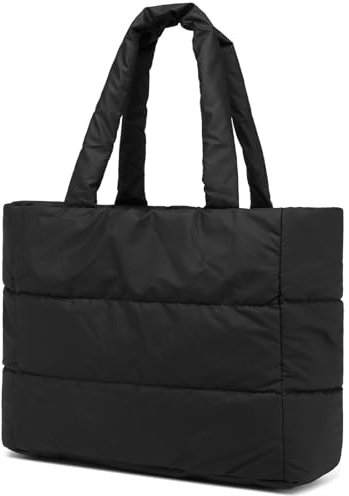 Myhozee Puffer Bag Damen Tasche Elegant - Handtasche Damen Tote Puffect Shopper Groß Umhängetasche Hobo Bag Warme Schultertasche Bag Winter Handbag Stepptasche Einfarbig