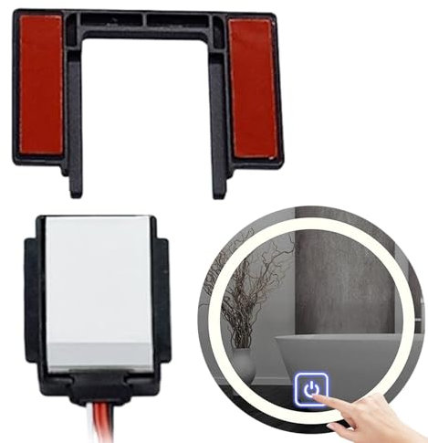 Huehkir Atenuador táctil para luz de espejos, controlador de atenuación de luz LED,Regulador de luz del controlador de espejos | Iluminación de espejos con sensor táctil, controlador de luz de baño,