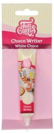 FunCakes Choco Writer White Choco 25g - Easy-to-Use Chocolate Writing Pen for Decorating Cakes, Cupcakes, Cookies & Pastries - Fast Drying, Sweet Vanilla Flavor - 25 g
