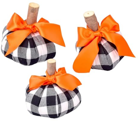 Wilgure Thanksgiving Pumpkin Shape Tree Decors 3pcs Récolte Récolte Décorations Citrouille pour Les Fermes Festivals Affichage