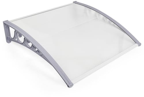 Toldo Exterior Versátil para Puertas y Ventanas, Protección Solar e Intemperie (Blanco, 100 x 100 cm)