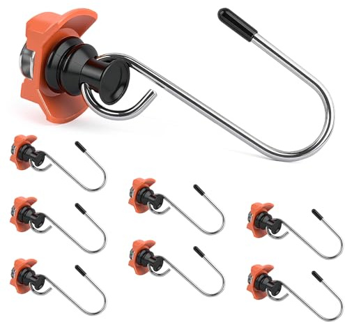 Idong Airlineschiene Zubehör Haken 8 Stück – Single Endbeschlag Airlineschiene Fitting & Kederleisten Haken, Robustes Zubehör für Zurrschienen bis 50 kg, Ideal für Transport und Befestigung