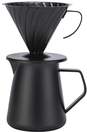 Servidor de café de acero inoxidable 304, cafetera de goteo manual, capacidad de 600 ml, filtro de café manual para uso doméstico