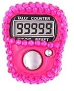 Contatore elettronico per dita contatore clicker, comodo contatore digitale portatile, mini contatore di giri ripristinabile per accessori per il conteggio delle merci da golf, contatori di giri su