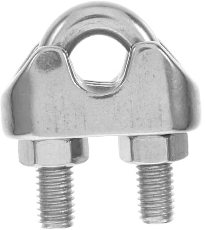 LIFKOME Abrazadera de Acero Inoxidable para Cable de Clip Multifuncional para Sujeción de Cuerda y Alambre Resistente y Duradera para Usos de Fijación